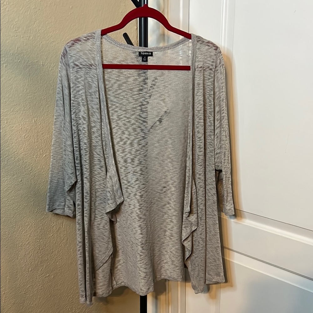 Torrid Gray Cardigan Sweater with Relaxed Fit